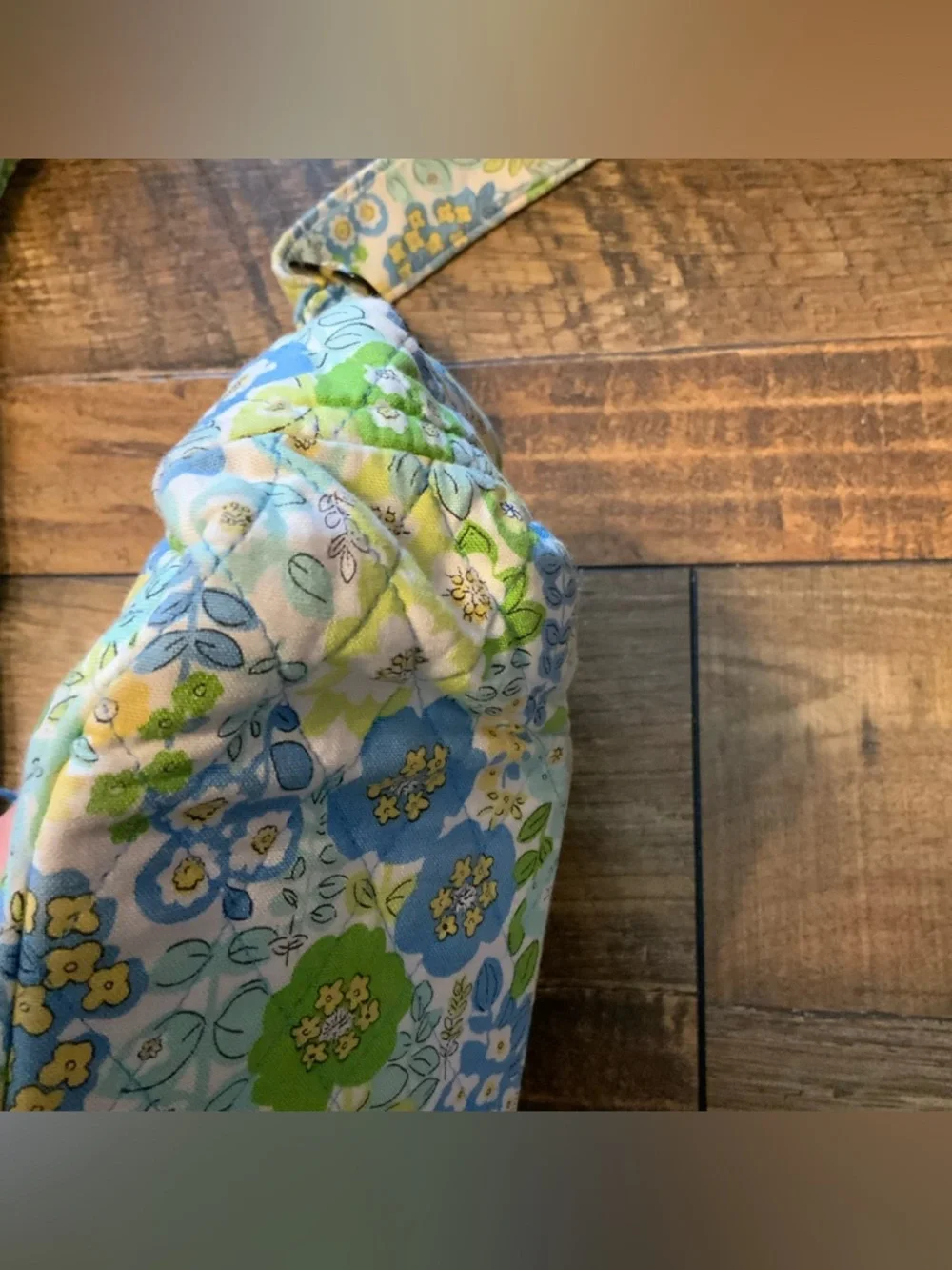 Vera Bradley Sophie English Meadow Purse Quilted Blue Yellow - Picture 7 of 13